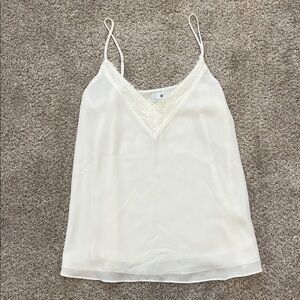 Cream Lace V Trim Camisole